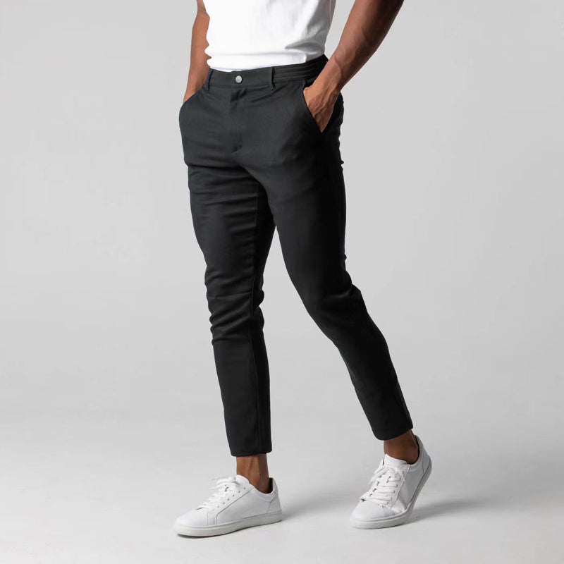 Levoire | Pantalon De Costume Pour Hommes Noir Noir