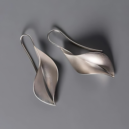 Levoire | Boucles D'Oreilles En Argent En Forme De Feuille Pour La Récolte Du Vin