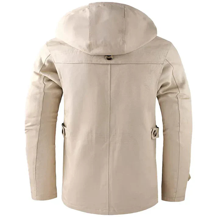 Levoire | Manches Longues Plusieurs Poches Sweat-Shirt À Capuche Veste Avec Boutons