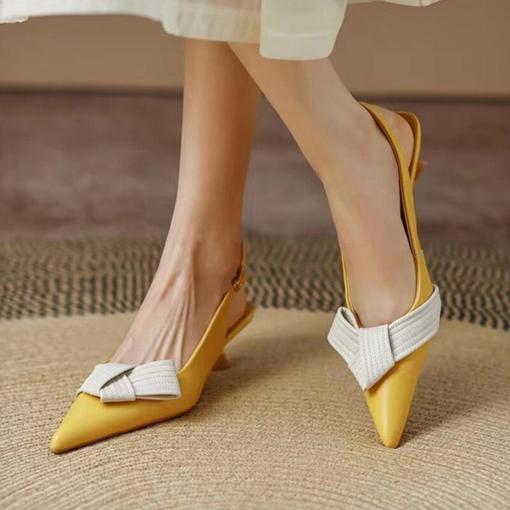Levoire | Sandales À Talon À Bout Pointu Pour - Femmes - Confortable Jaune