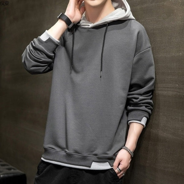 Levoire | Sweat À Capuche Bicolore Pour Hommes Avec Coupe Confortable Gris