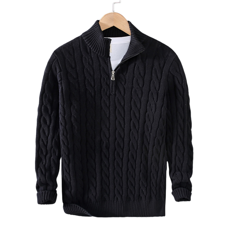 Levoire | T-Shirt À Demi-Zip Pour Hommes Noir