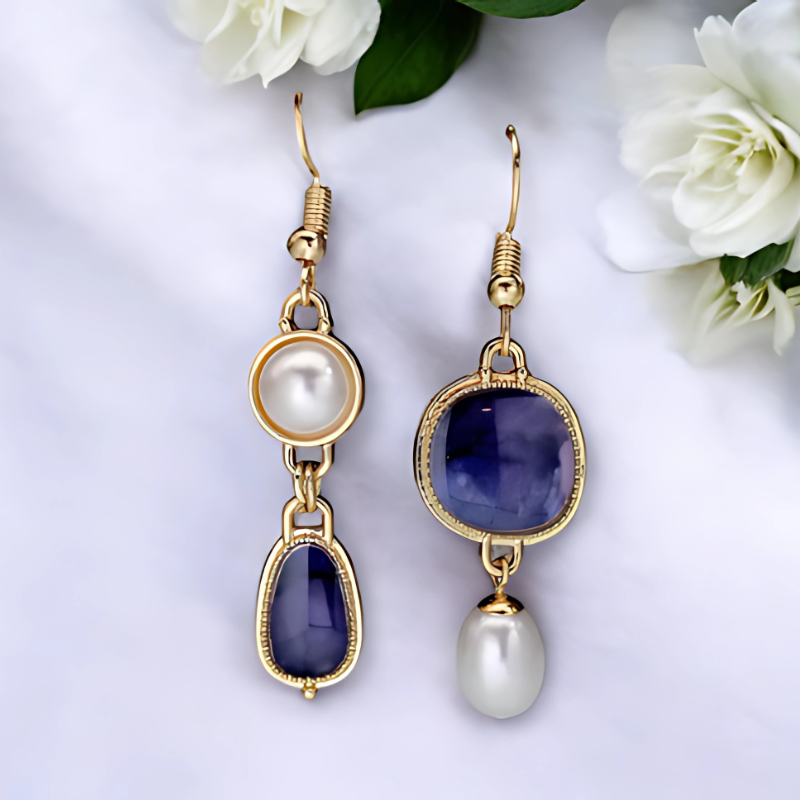 Levoire | Variété De Vin Boucles D'Oreilles En Pierre Naturelle Or