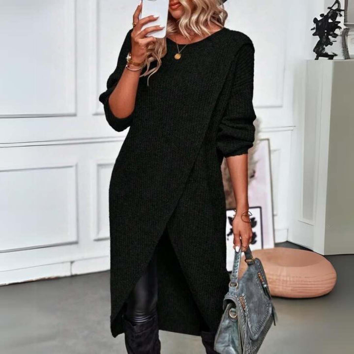 Levoire | Pull Élégant Et Long Noir