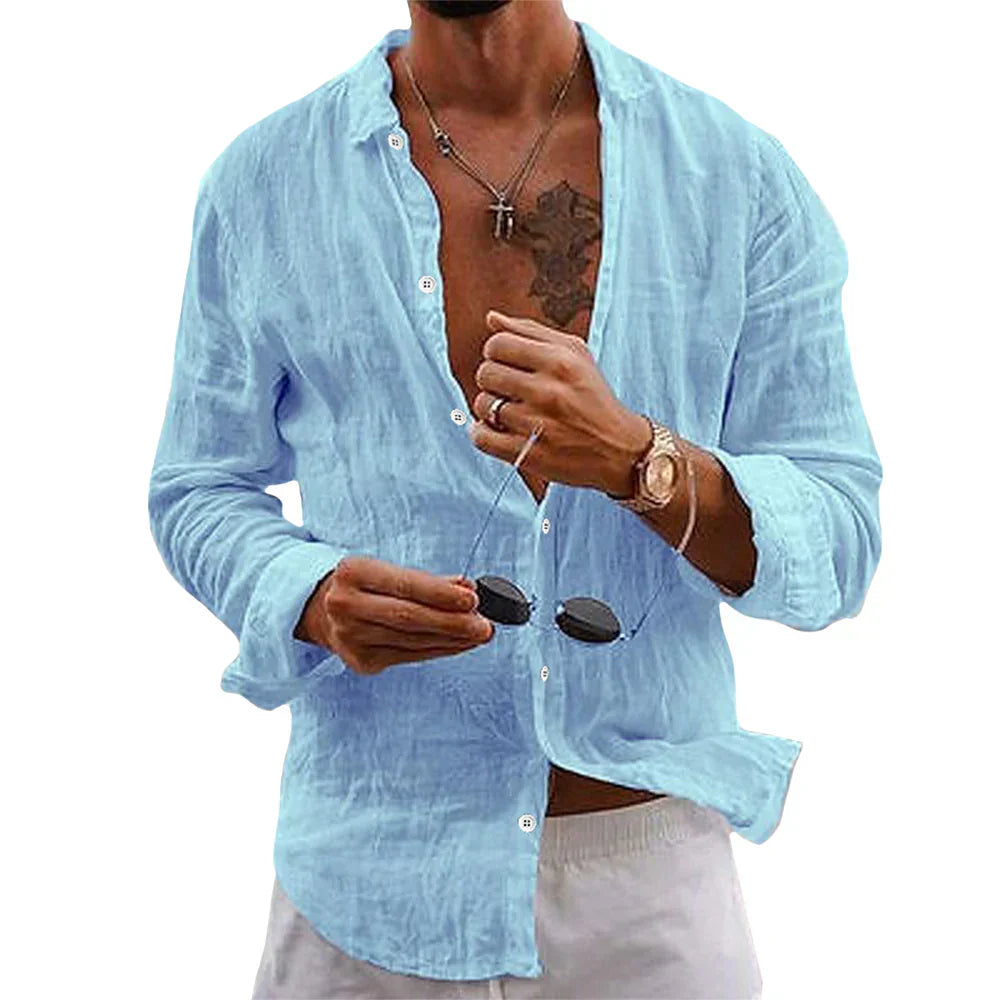 Levoire | Chemise En Lin Pour Des Jours Chauds Bleu