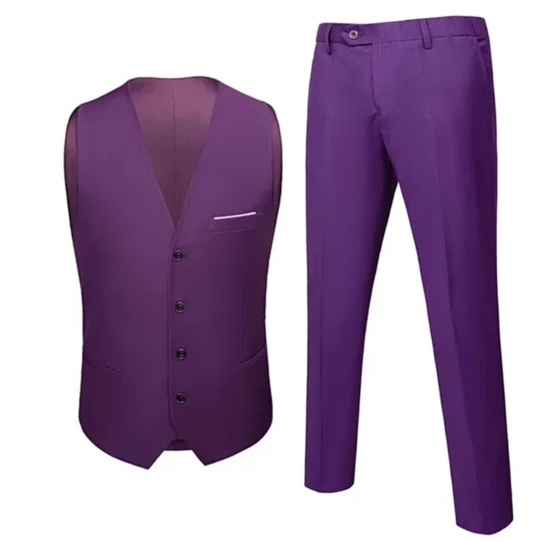 Levoire | Costume Levoire | Gilet Pour Invités De Mariage - Deux Pièces Violette