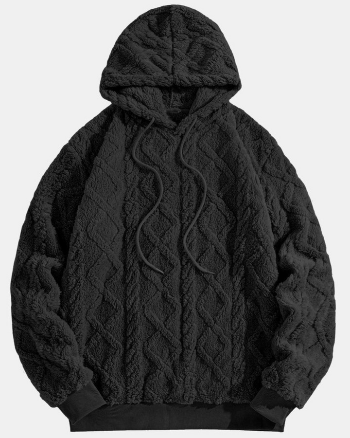 Levoire | Pull À Capuche Douillet En Polaire Noir