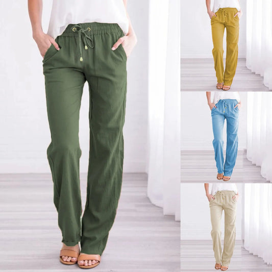 Levoire | Lette Pants With Elastic Waistband, Drawstring And Pockets