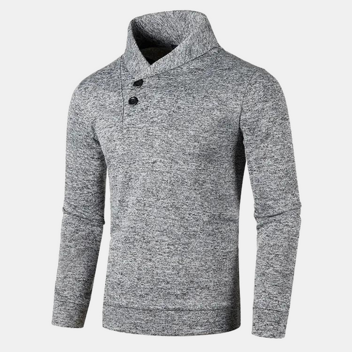 Levoire | Pull Homme Avec Col Tendance Et Coupe Confortable Gris Foncé