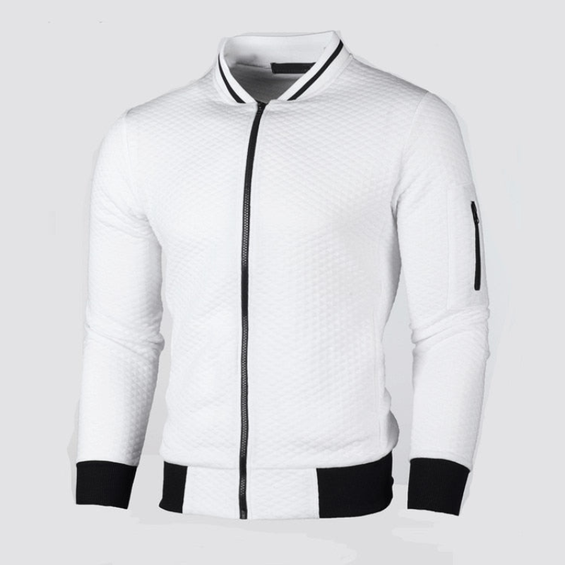 Levoire | Veste pour hommes à carreaux Veste sportive coupe slim pour hommes Blanc