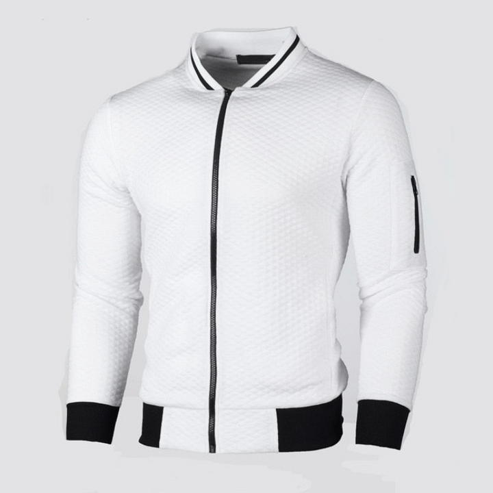 Levoire | Veste pour hommes à carreaux Veste sportive coupe slim pour hommes Blanc