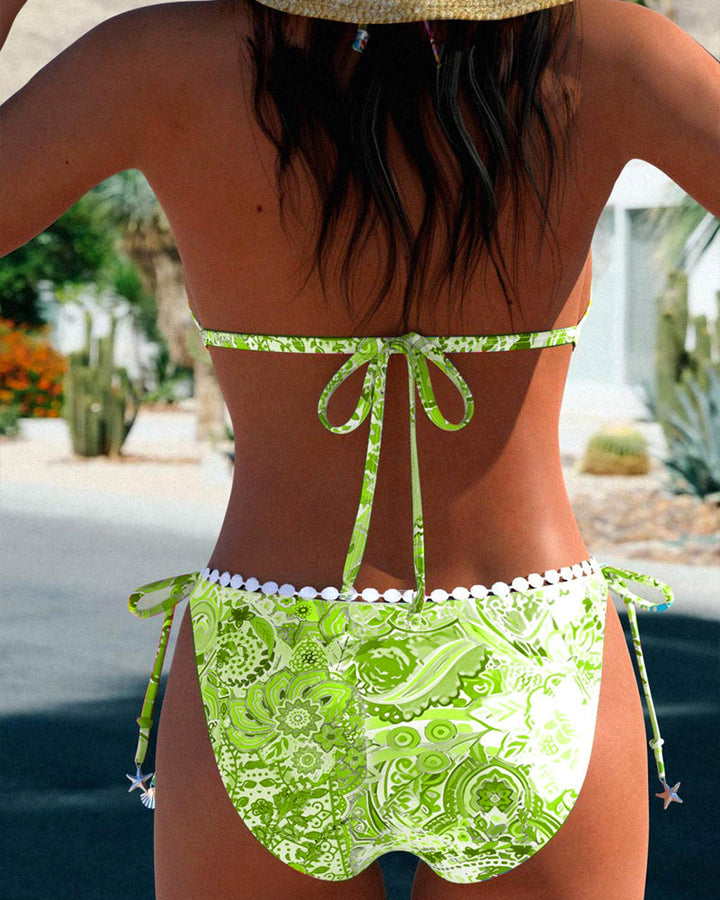 Levoire | Bikini Halter En Dentelle Patchwork