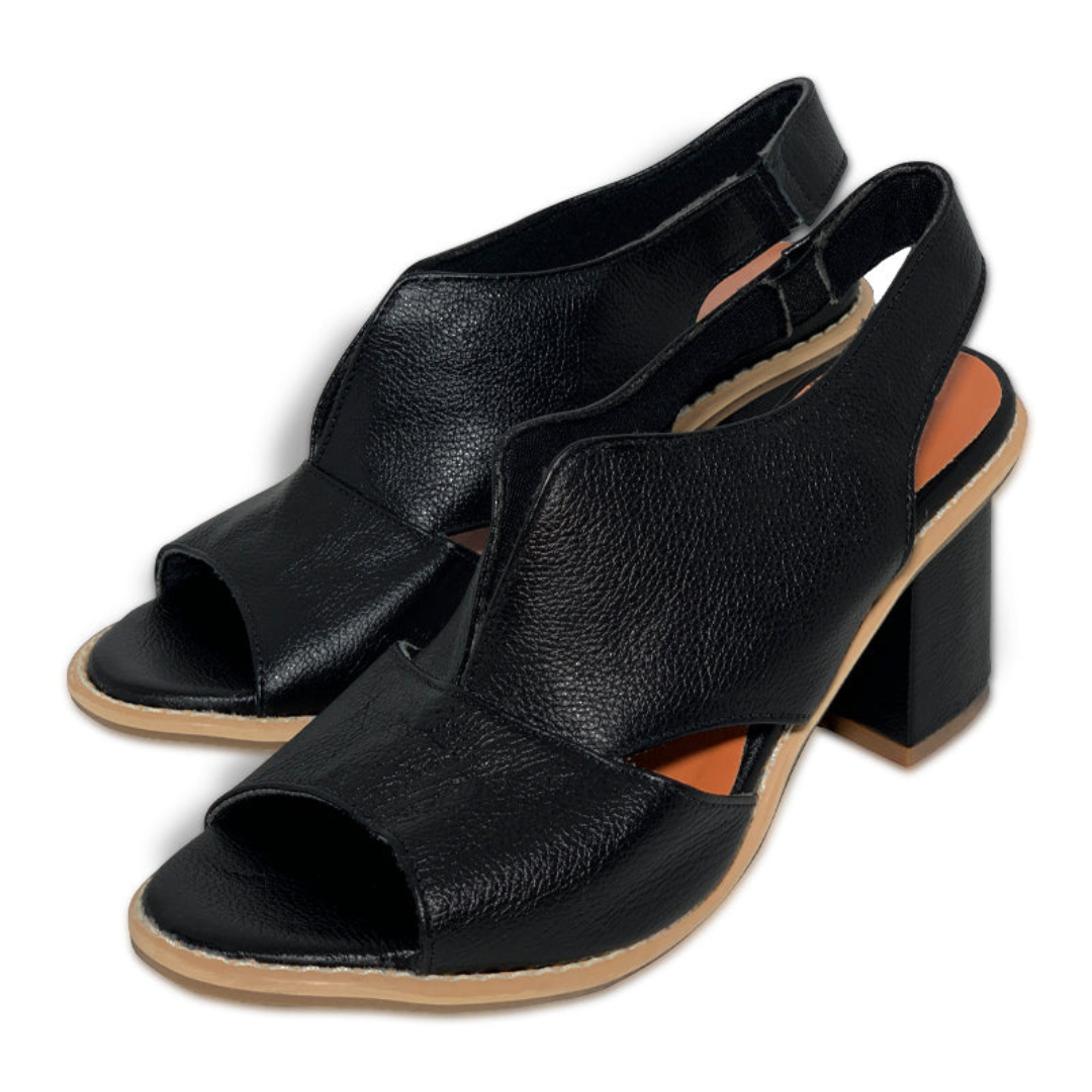 Levoire | Sandales À Levoire | Talons Peep Toe Pour - Femmes - Été Noir