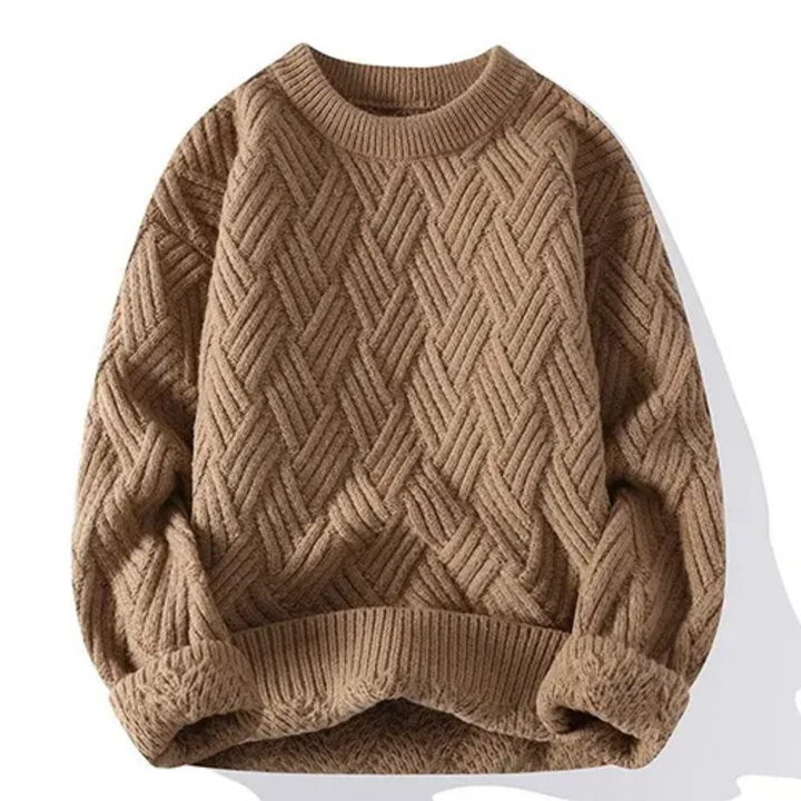 Levoire | Pull homme chaud Kaki rétro