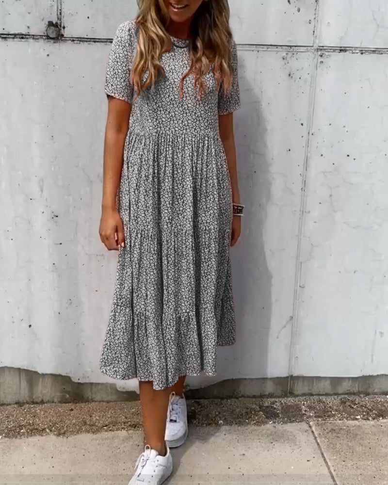 Levoire | Robe à fleurs pour femmes Noir