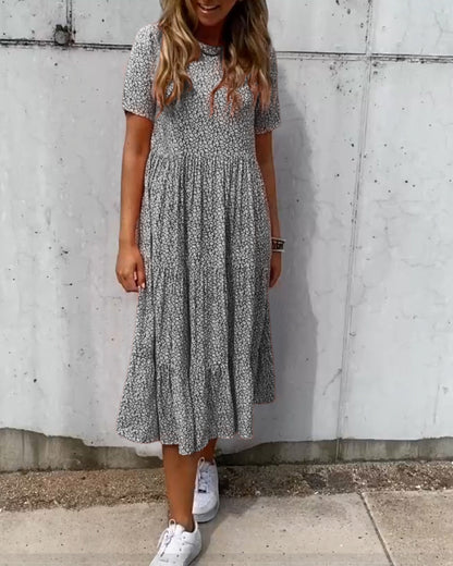 Levoire | Robe à fleurs pour femmes Noir