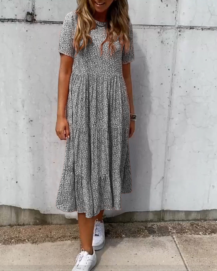Levoire | Robe à fleurs pour femmes Noir