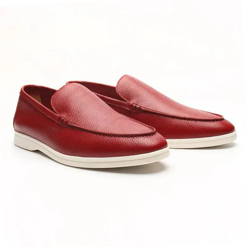 Levoire | Mocassins En Cuir Rouge
