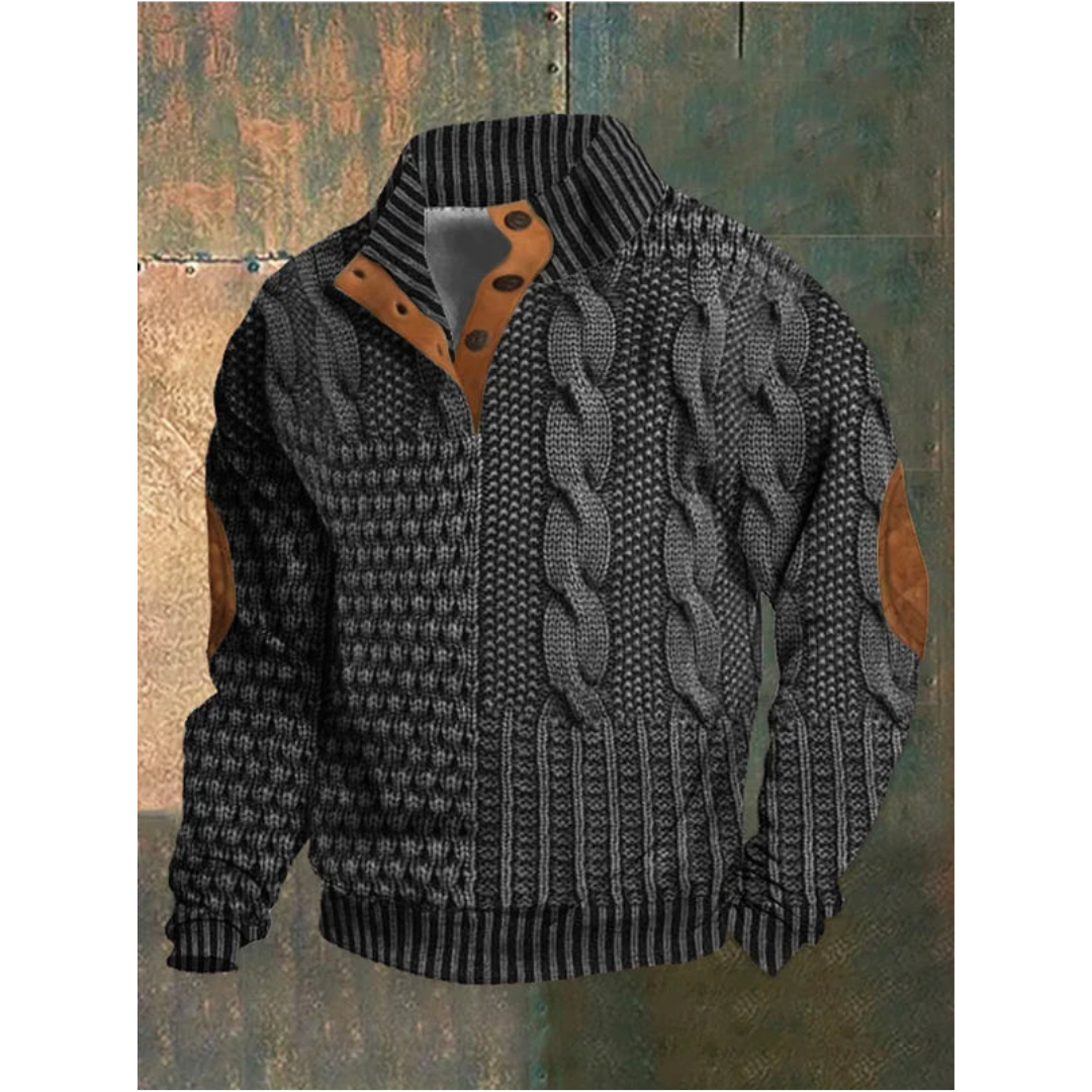 Levoire | Pull en tricot pour hommes pour les jours frais Gris foncé
