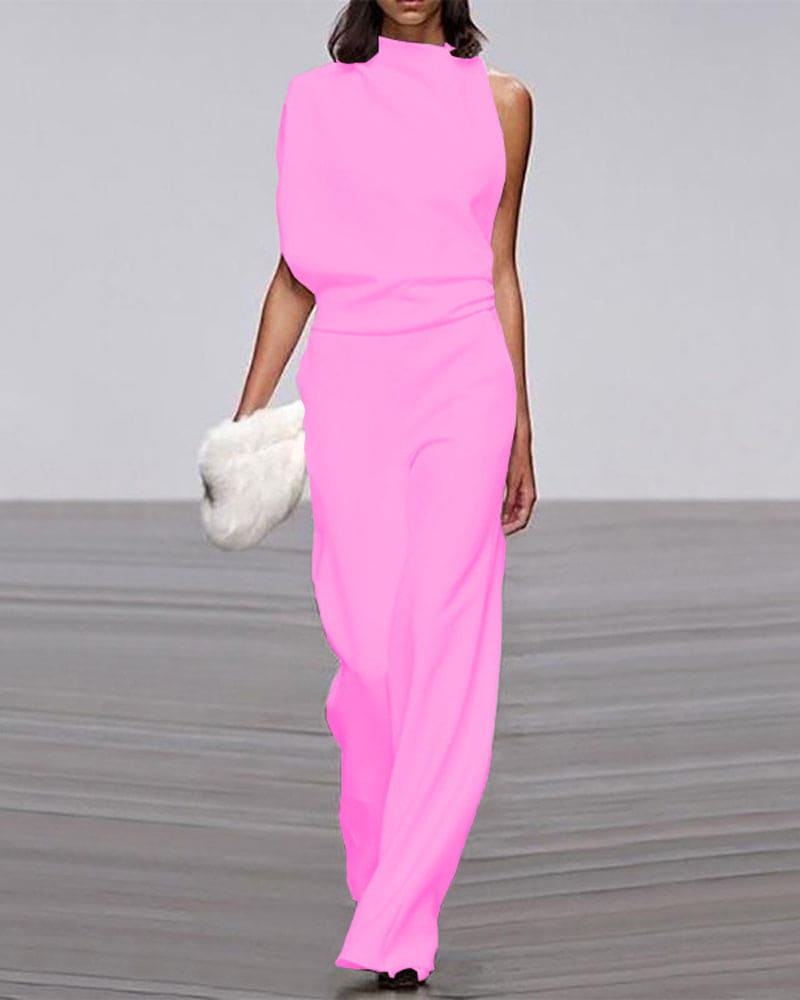 Levoire | Combinaison Élégante Avec Col Montant Rosa