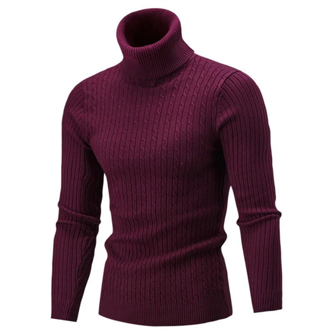Levoire | Pull à col roulé pour hommes Bourgogne
