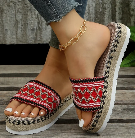 Levoire | Weave Pour Femmes Pantoufles Semelles Été Multicolore 6