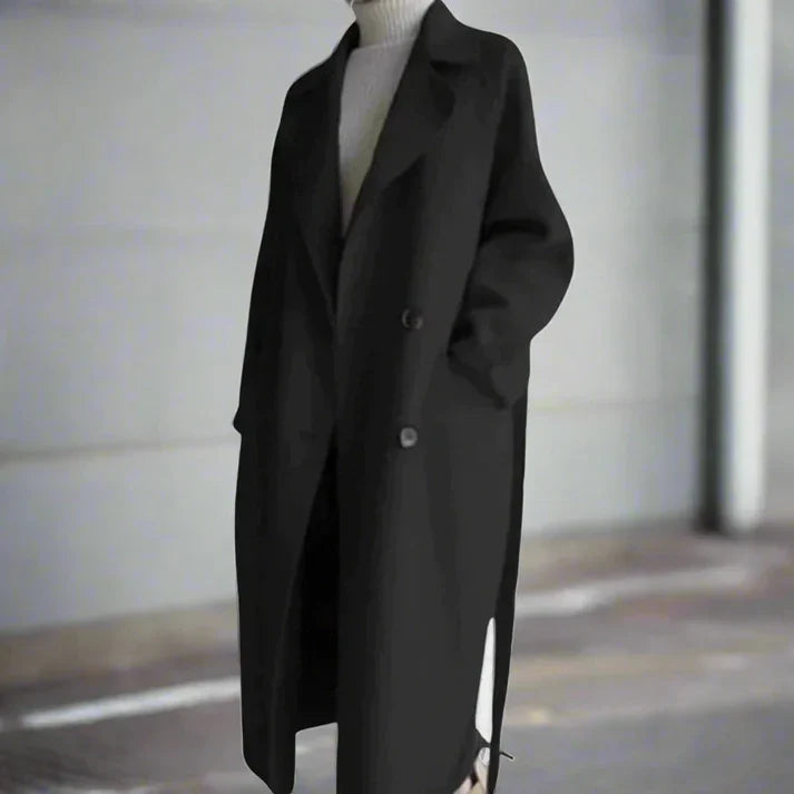 Levoire | Manteau Long Classique Pour Femmes Noir