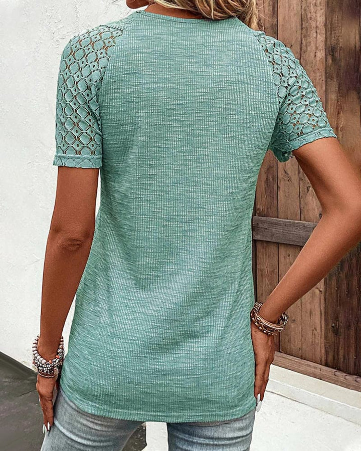 Levoire | T-Shirt En Dentelle À Manches Courtes