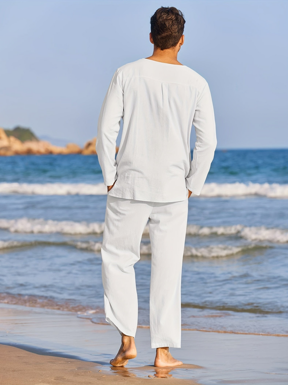 Levoire | Chemise pour homme élégante et ensemble de pantalons pour une élégance décontractée printemps/été