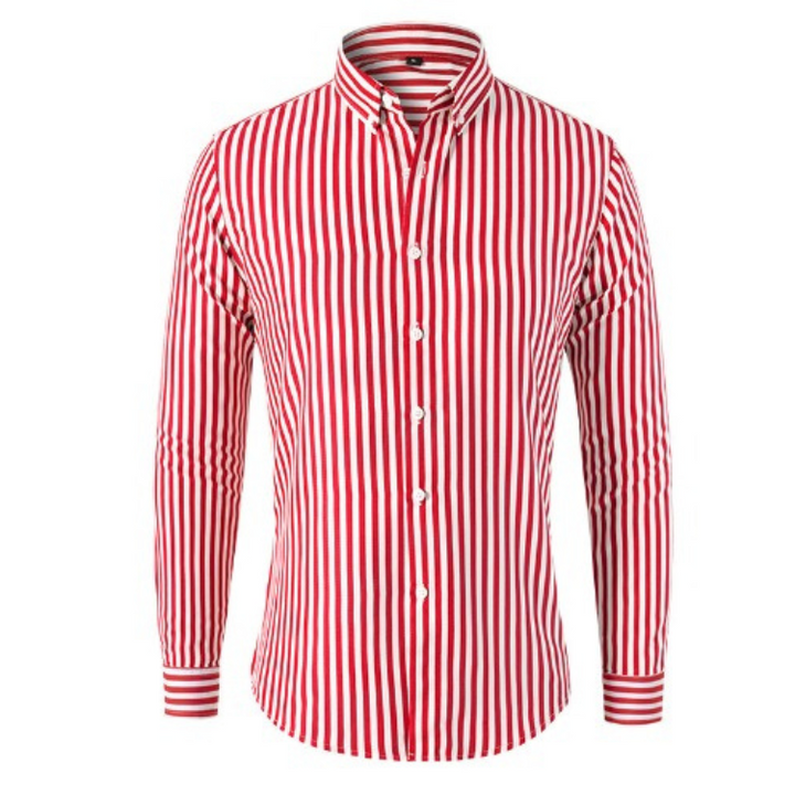 Levoire | Chemise pour hommes tendance et confortable à rayures pour hommes Rot