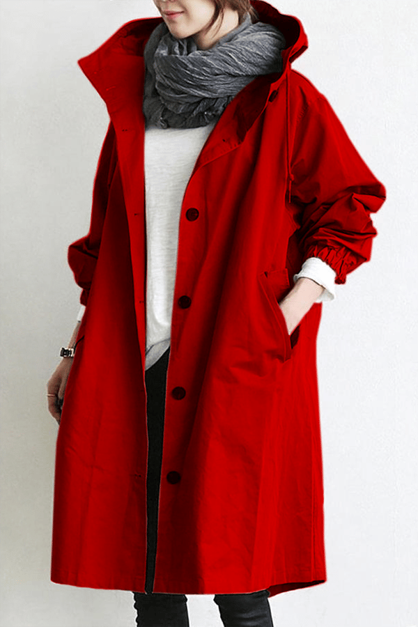 Levoire | Veste Coupe-Vent Avec Capuche Pour Un Usage Quotidien Rot