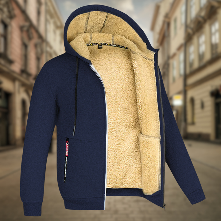 Levoire | Sweatshirt chaud avec intérieur en polaire Bleu Foncé