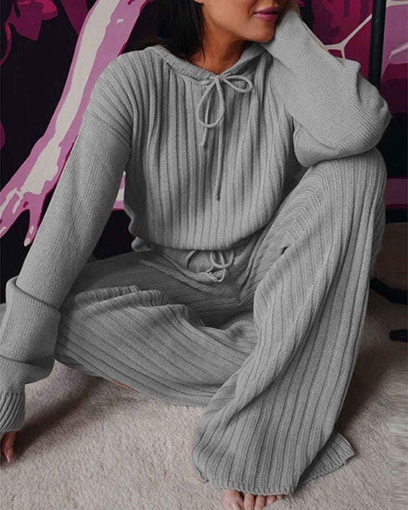 Levoire | Pyjama Chaud Avec Capuche Gris
