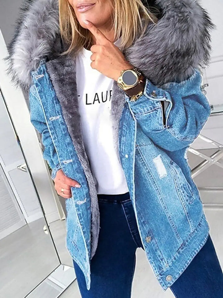 Levoire | Veste d'hiver moulante et élégante Bleu clair