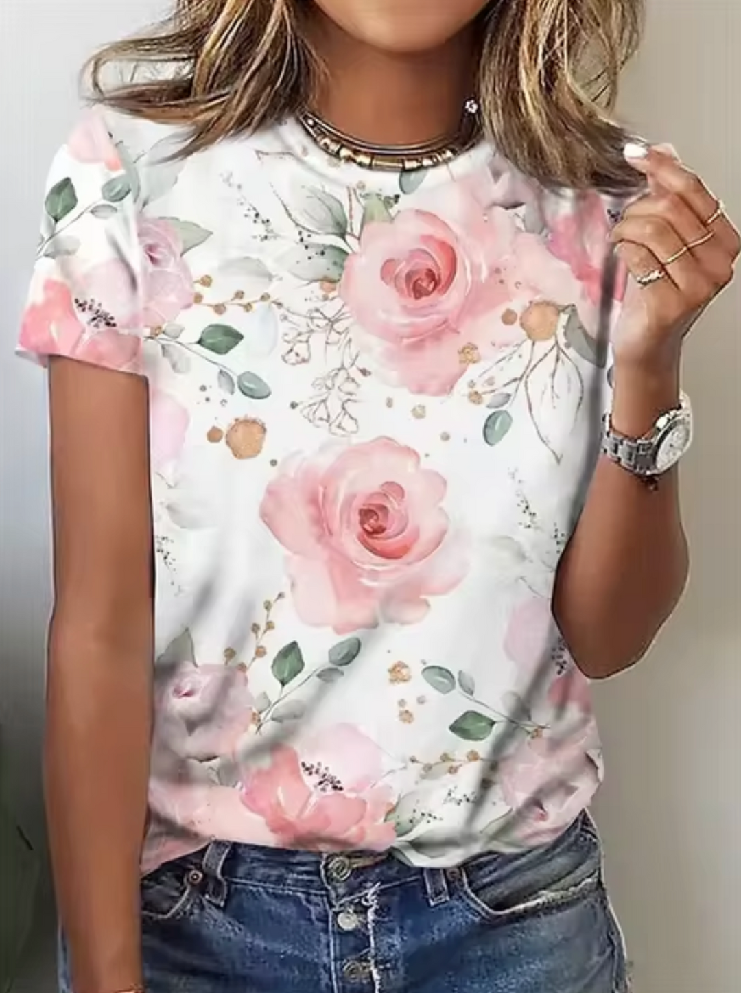 Levoire | T-Shirts Avec Impression 3D Rosé blanc