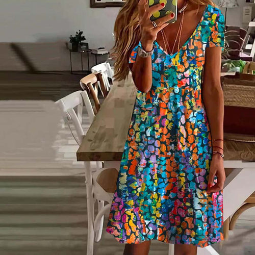 Levoire | Robe Imprimé Plumes Paon