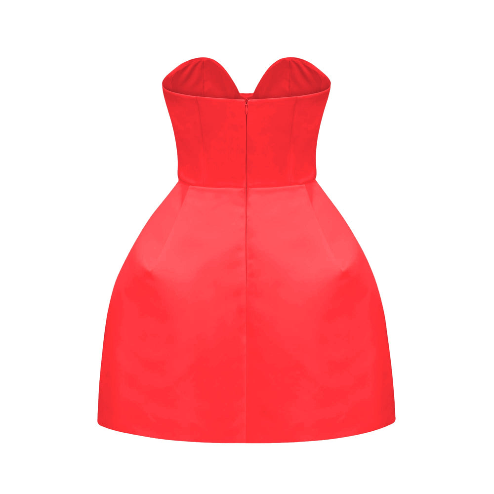 Levoire | Robe Mini Bustier Off-Shoulder Blanche