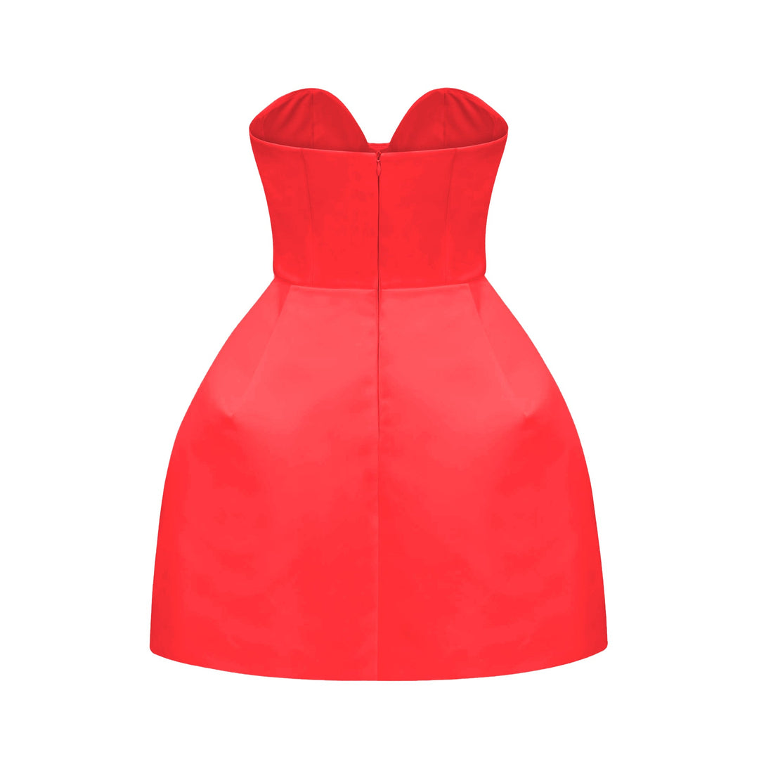 Levoire | Robe Mini Bustier Off-Shoulder Blanche