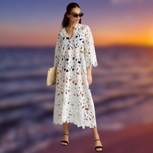 Levoire | Robe d'été de plage Bianco