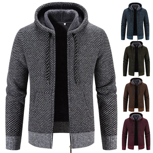 Levoire | Pull En Tricot Pour Hommes Avec Capuche Et Revêtement En Fleece