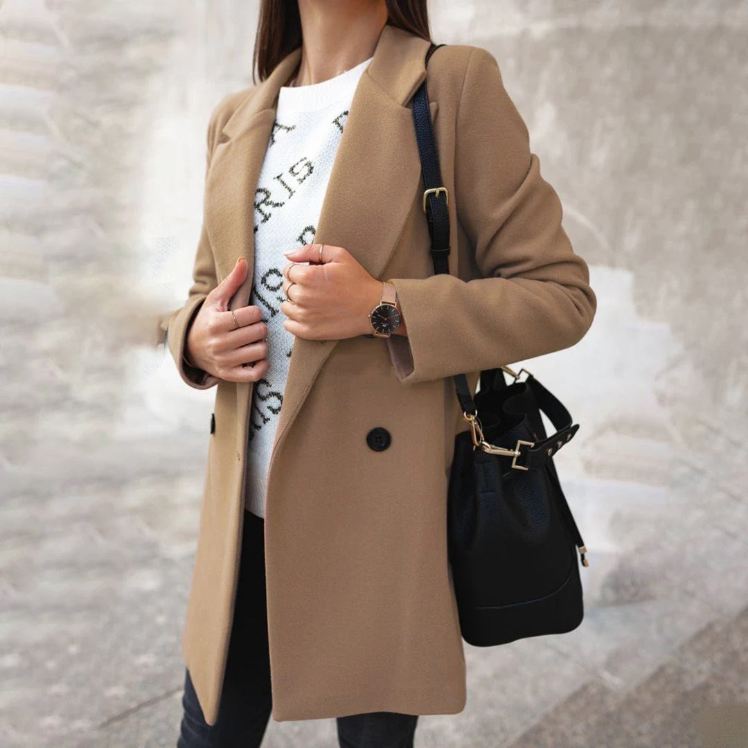 Levoire | Manteau Long Femmes Style Classique Beige