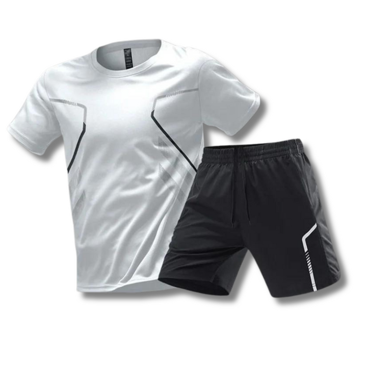 Levoire | Ensemble Sportif Deux Pièces Respirant Hommes Blanc