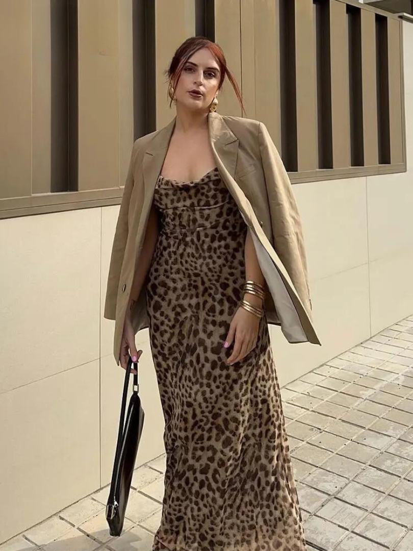 Levoire | Robe Élégante Avec Motif Léopard Pour Femmes