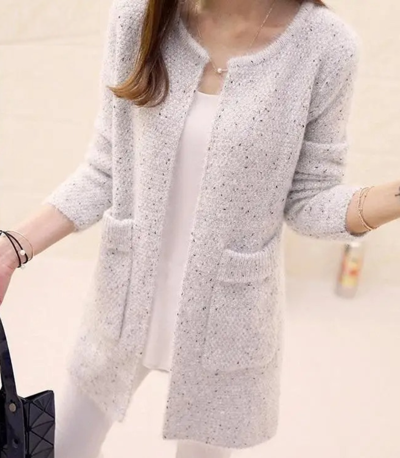 Levoire | Gilet Femme Avec Devant Ouvert Et Poches Avant Gris clair