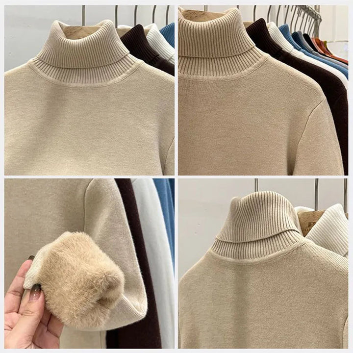 Levoire | Pull en laine polaire à manches longues et col roulé