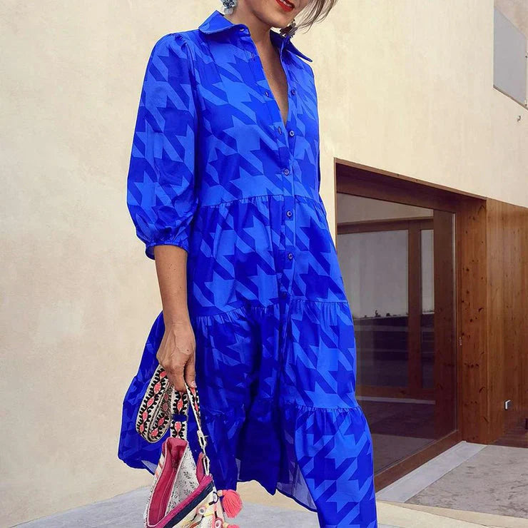 Levoire | Élégant Robe Midi Avec Col
