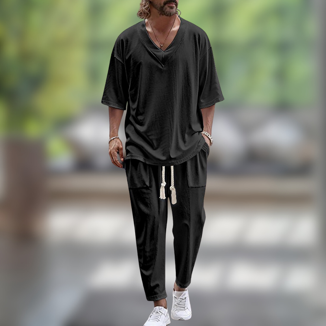 Levoire | Costume Élégant Chemise Pantalon Blanc