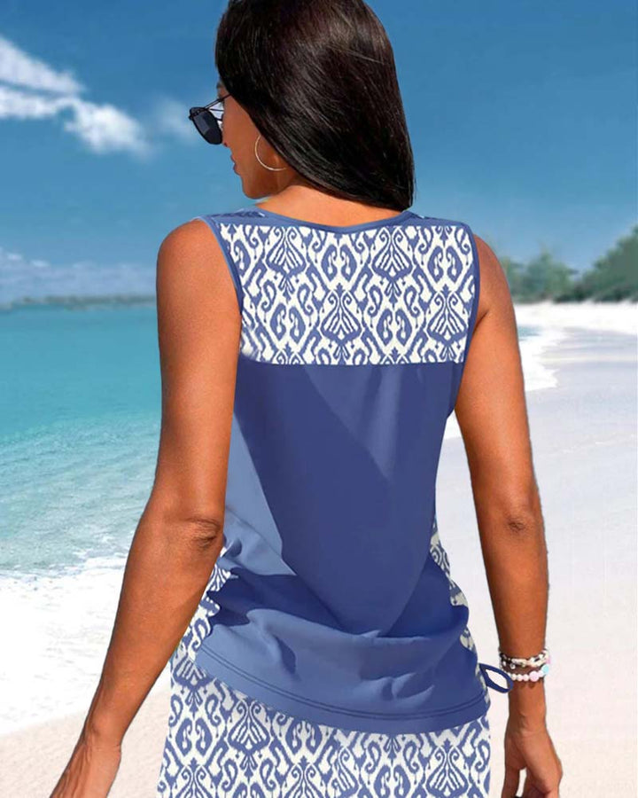 Levoire | Tankini Avec Un Motif Géométrique Et Encolure En V