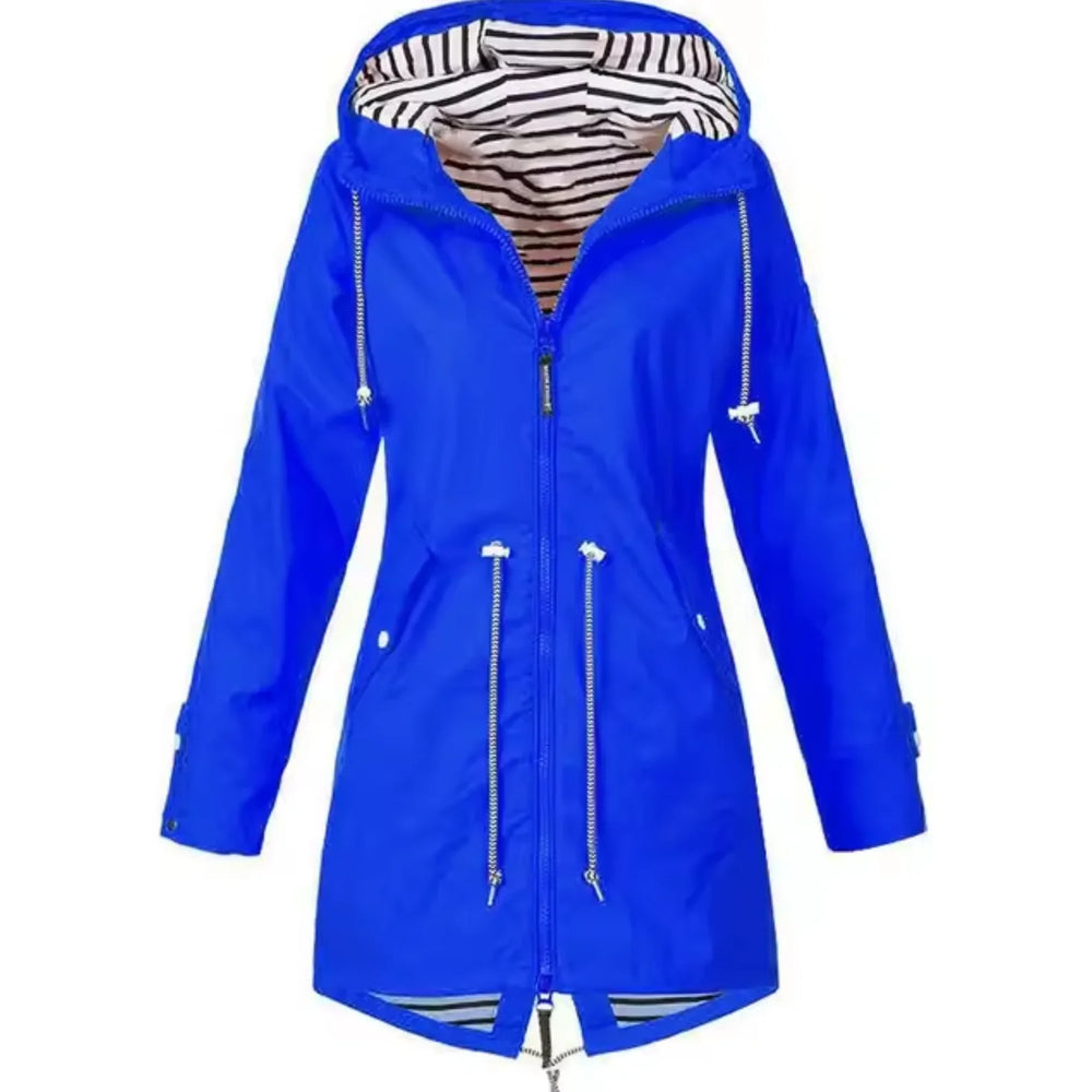 Levoire | Sweat à Capuche Long à Manches Longues avec Zip Bleu