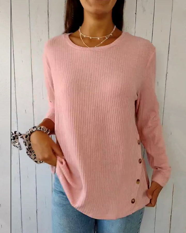 Levoire | Pitkät Hihat Ja Pyöreä Kaula-Aukko Rosa